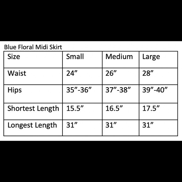 Blue Floral Midi Skirt - Picture 8 of 8